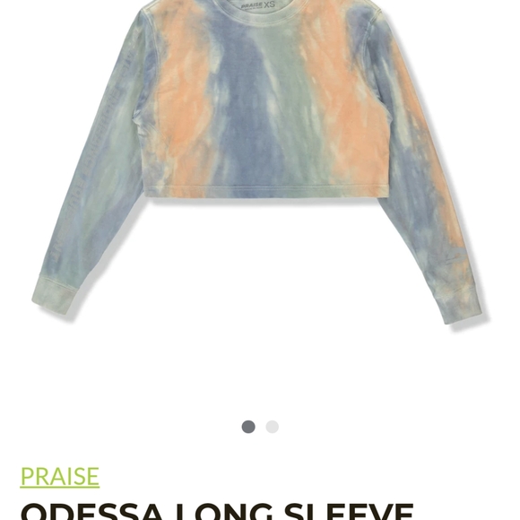 Praise cropped long sleeve tie dye - Picture 2 of 5